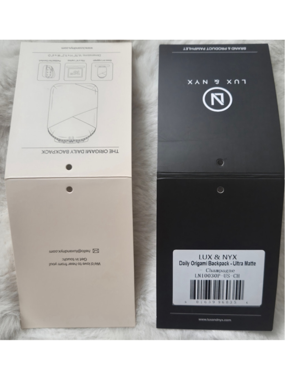 NWT Lux & Nyx Daily Origami Backpack 16" Laptop Bag Ultra Matte Champagne - Picture 12 of 15